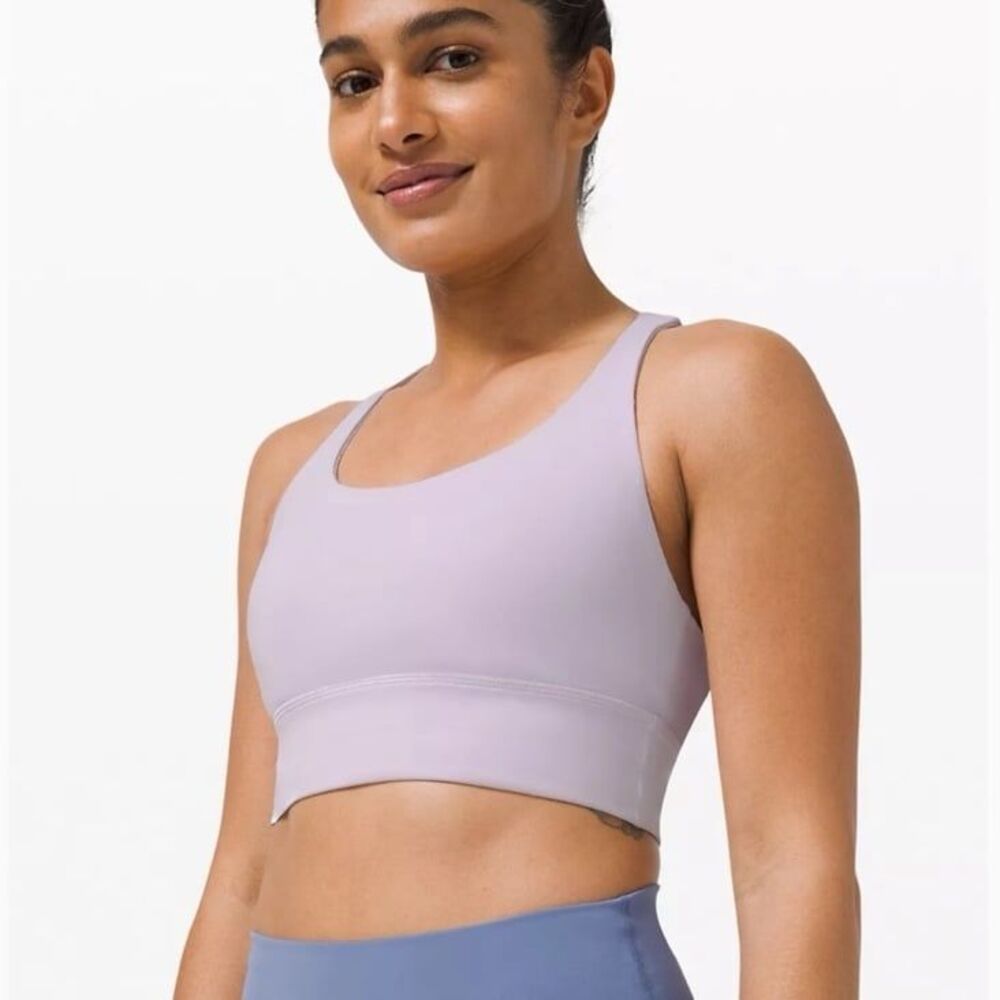 Lululemon Energy Bra Long Line in Lavender Dew Size 4